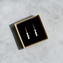 Load image into Gallery viewer, Freshwater Pearl Earrings - gold hook wire findings