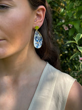 Load image into Gallery viewer, Mussel Shell Earrings - Blue Bloom