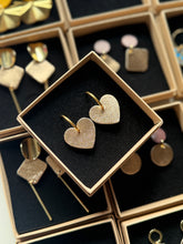 Load image into Gallery viewer, Gold Heart Hoops