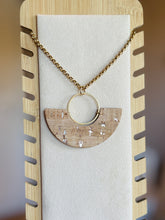 Load image into Gallery viewer, Cork Oak Necklace - gold/natural
