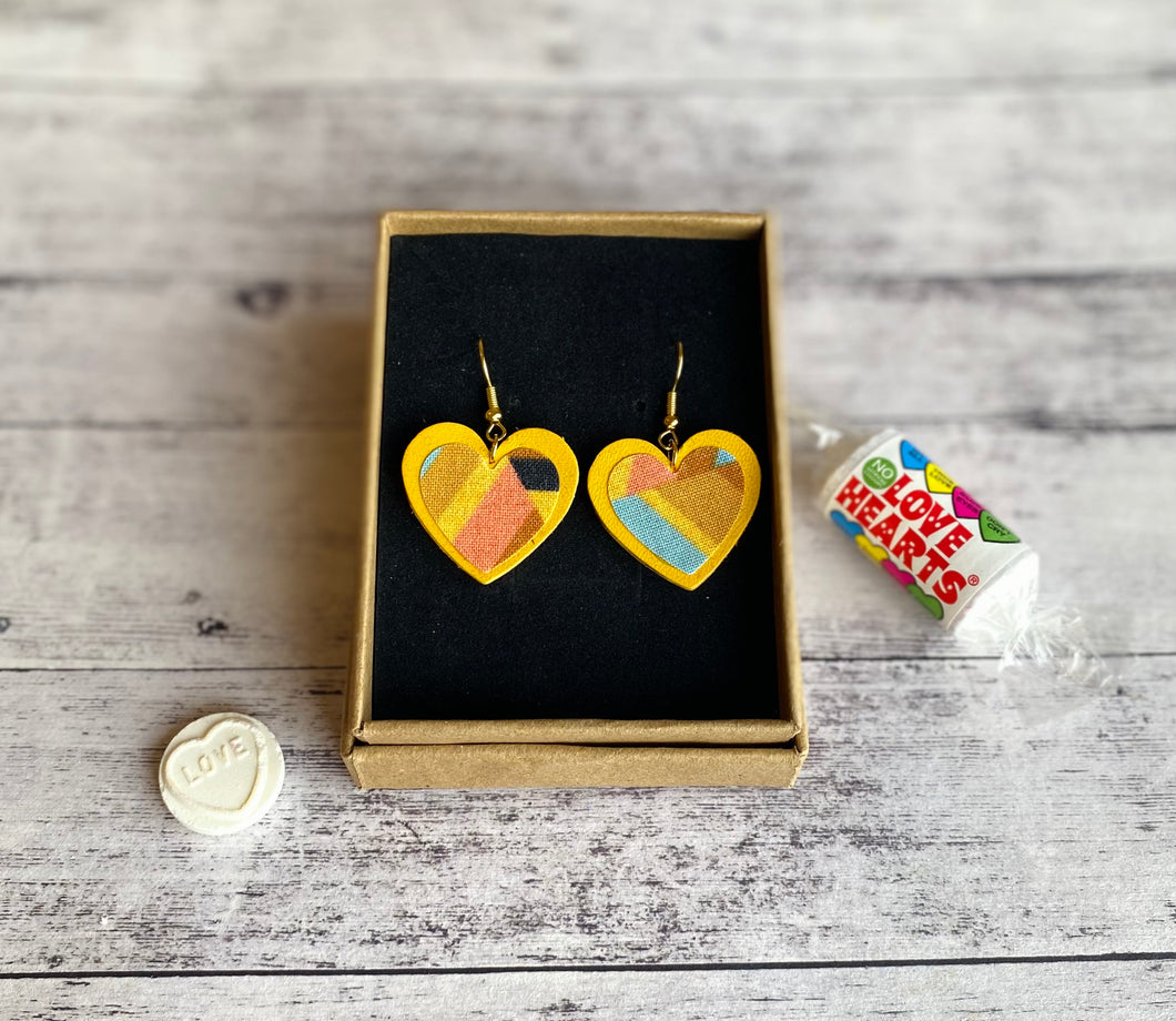 Love heart - yellow/kaleidoscope
