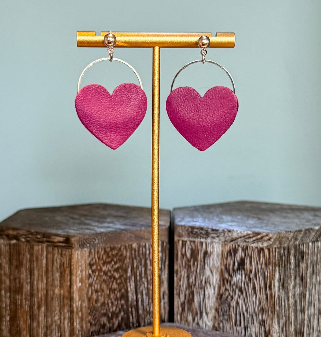 Love Hearts - burgundy/purple