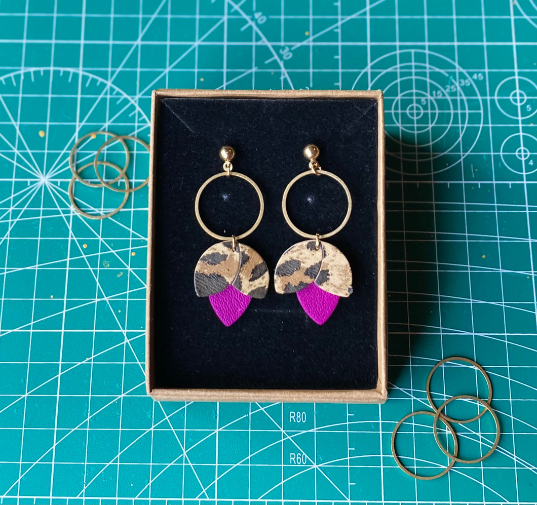 Little Acorns - leopard & purple