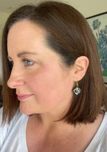 Load image into Gallery viewer, Leather/fabric drops - electric blue pear drops
