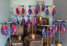 Load image into Gallery viewer, Mussel shell earrings - blue blaze
