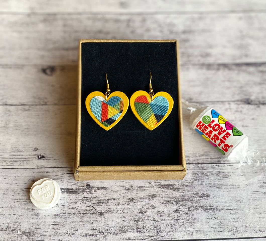Love heart - yellow kaleidoscope 2