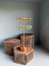 Load image into Gallery viewer, Esru - Green &amp; Gold Earrings
