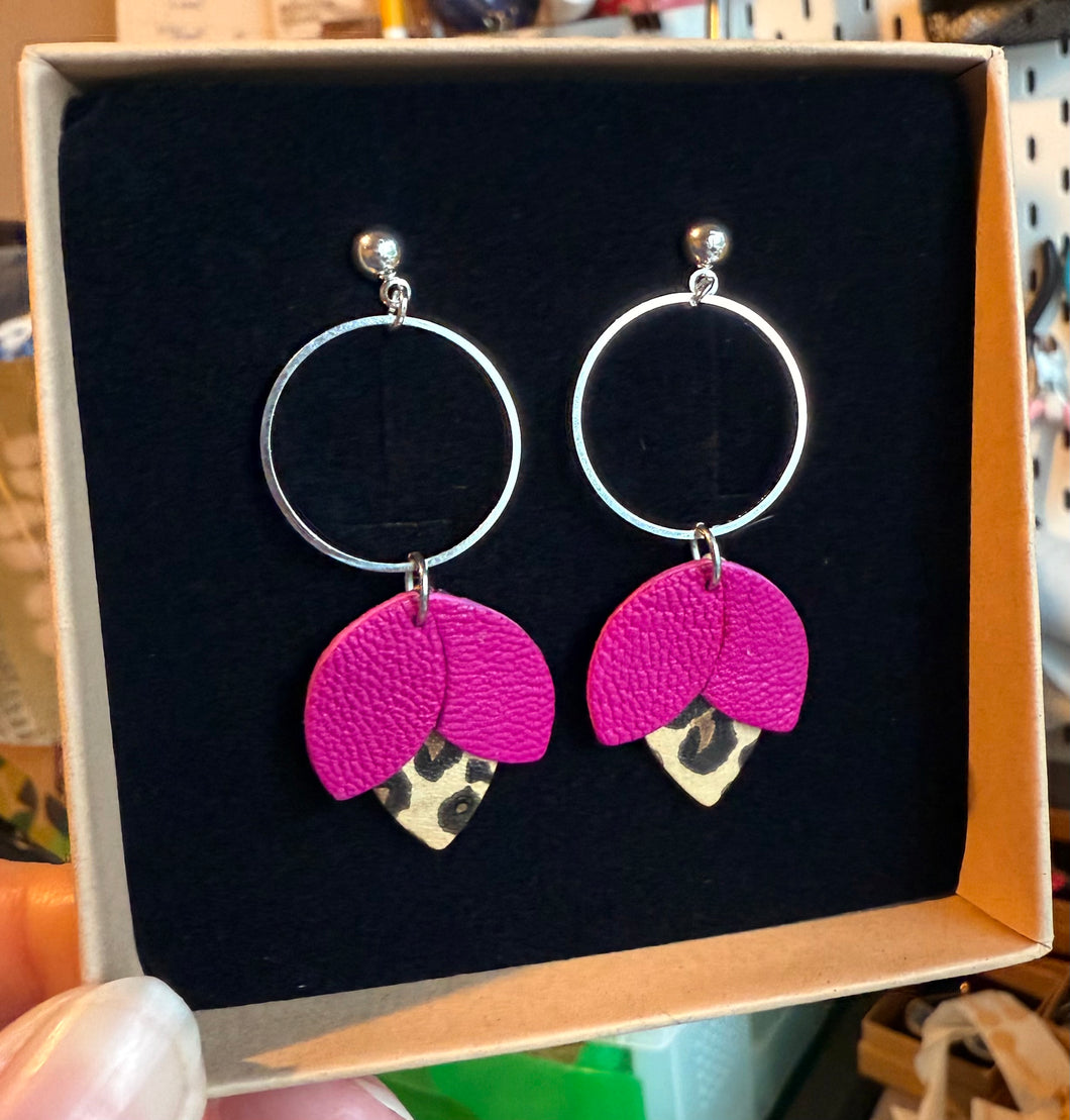 Little Acorns - purple & leopard