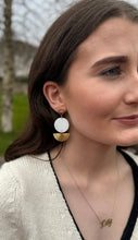 Load image into Gallery viewer, White Fan Earrings
