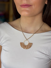 Load image into Gallery viewer, Cork Oak Necklace - gold/natural
