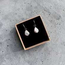 Load image into Gallery viewer, Freshwater Pearl Earrings - large silver

