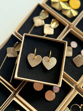 Load image into Gallery viewer, Gold Heart Hoops

