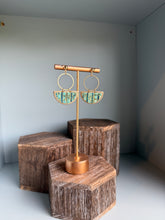 Load image into Gallery viewer, Esru - Green &amp; Gold Earrings

