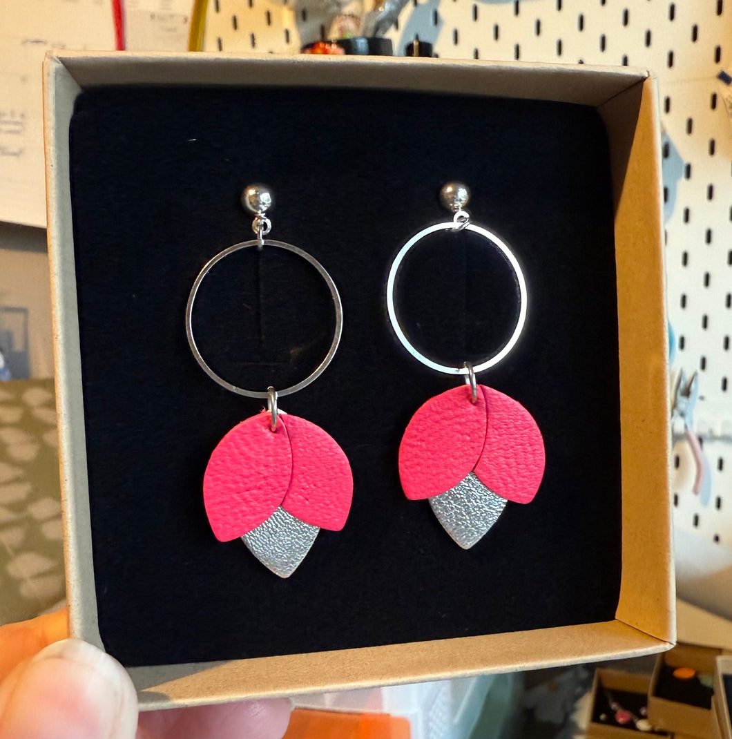 Little Acorns - hot pink & silver
