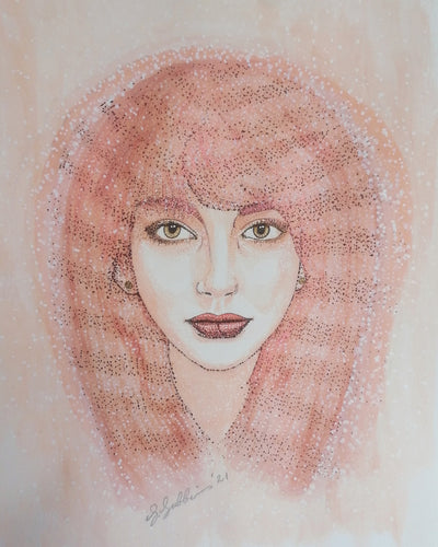 This original portrait of Kate Bush comes beautifully presented in a 16x12